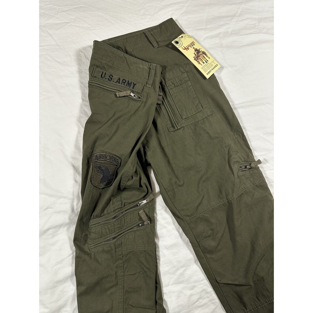 Union Army Green Cargo Utility Tactical Pants US Army Airborne Patch 34X30 - Picture 1 of 16